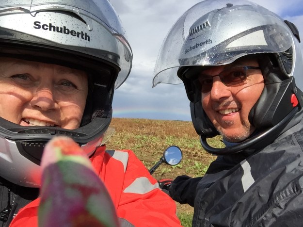 Back home mit Regenbogen